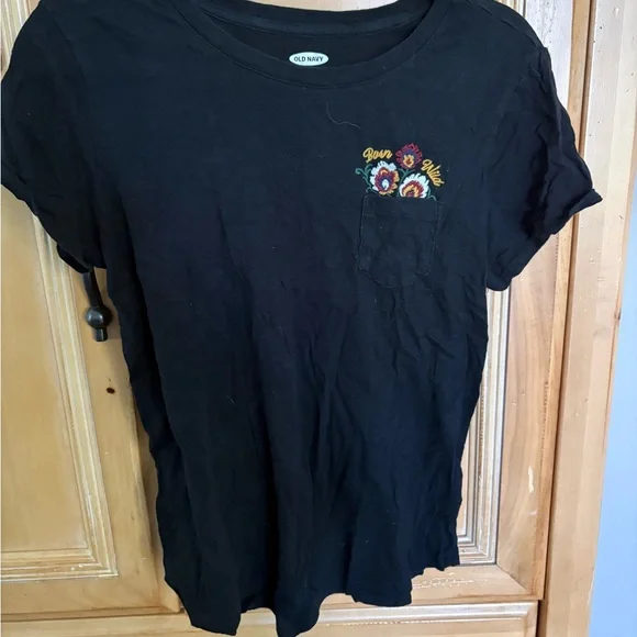 Old Navy “Born Wild” Embroidered Pocket Tee - Picture 2 of 5